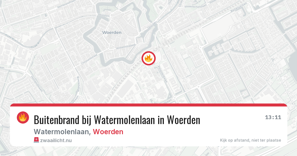Buitenbrand bij Watermolenlaan in Woerden — 19 mei 2026