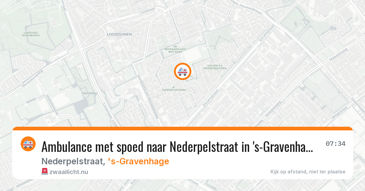 Ambulance met spoed naar Nederpelstraat in 's-Gravenhage — 5 jun 2026