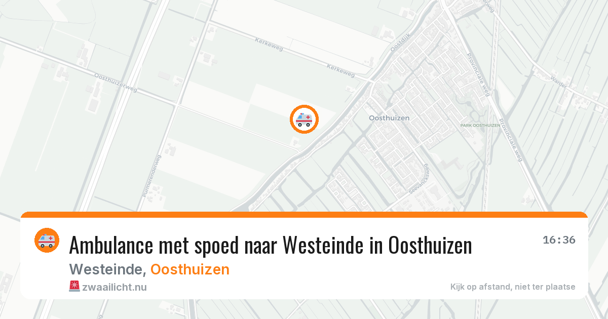 Ambulance met spoed naar Westeinde in Oosthuizen — 22 mei 2026
