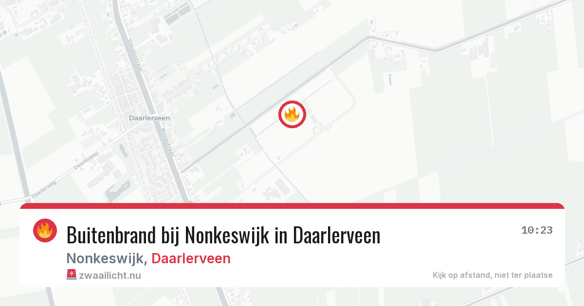 Buitenbrand bij Nonkeswijk in Daarlerveen — 27 jun 2026