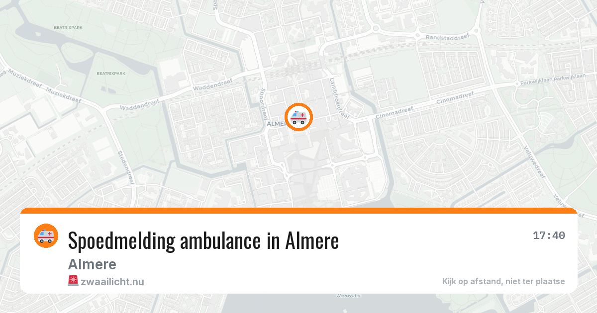 Spoedmelding ambulance in Almere — 3 mei 2026