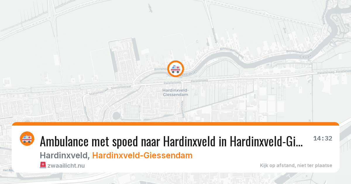 Ambulance met spoed naar Hardinxveld in Hardinxveld-Giessendam — 11 jul 2026