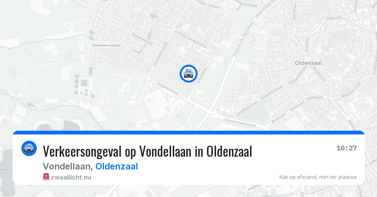 Verkeersongeval op Vondellaan in Oldenzaal — 10 apr 2026