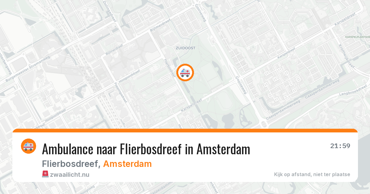 Ambulance naar Flierbosdreef in Amsterdam — 21 jul 2026
