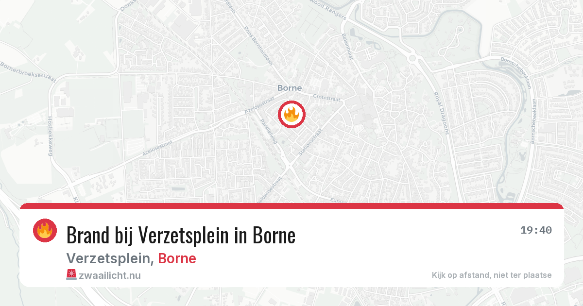 Brand bij Verzetsplein in Borne — 5 jun 2026