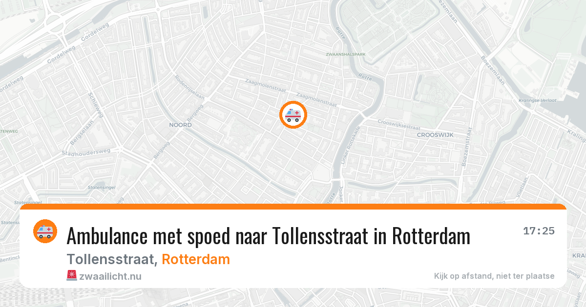 Ambulance met spoed naar Tollensstraat in Rotterdam — 21 jul 2026