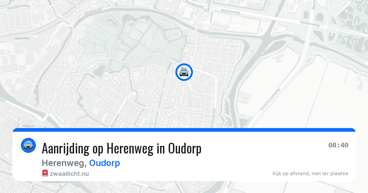 Aanrijding op Herenweg in Oudorp — 1 apr 2026