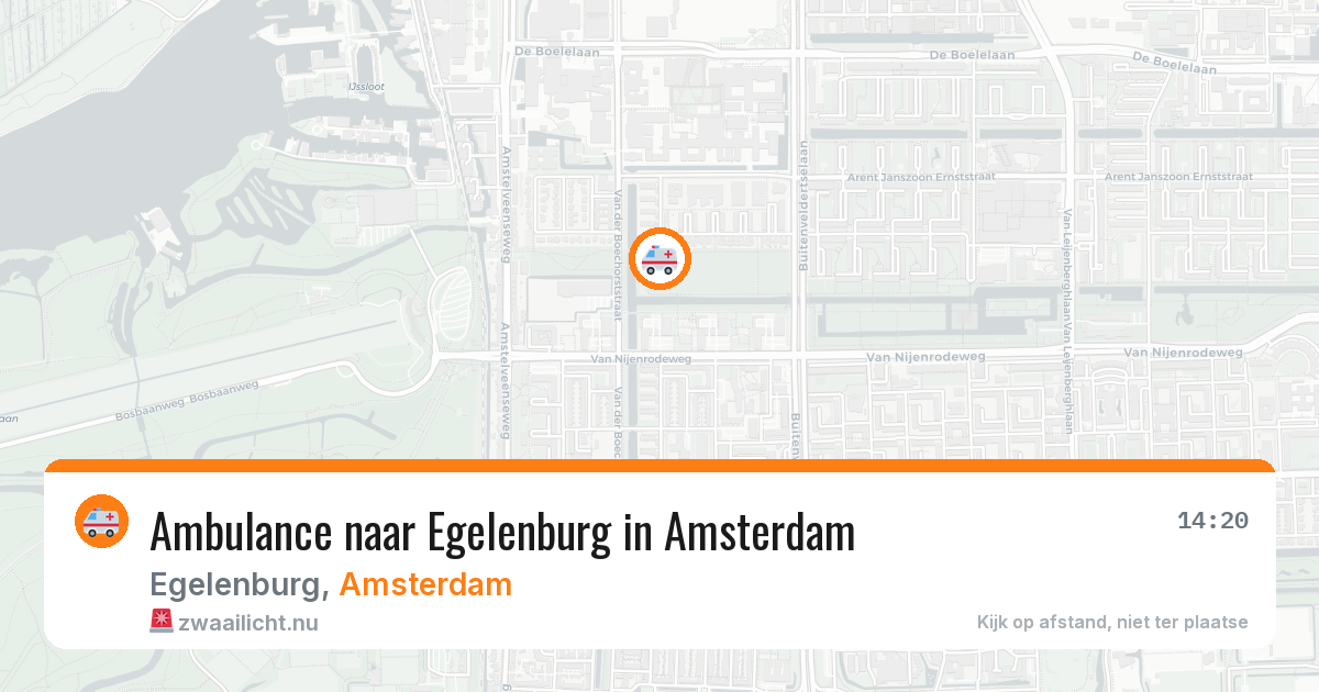 Ambulance naar Egelenburg in Amsterdam — 20 jul 2026