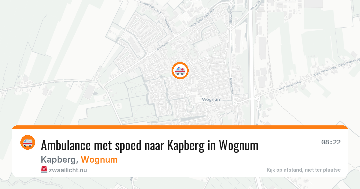 Ambulance met spoed naar Kapberg in Wognum — 23 jul 2026