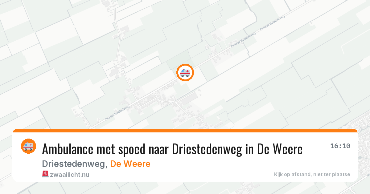 Ambulance met spoed naar Driestedenweg in De Weere — 3 mrt 2026