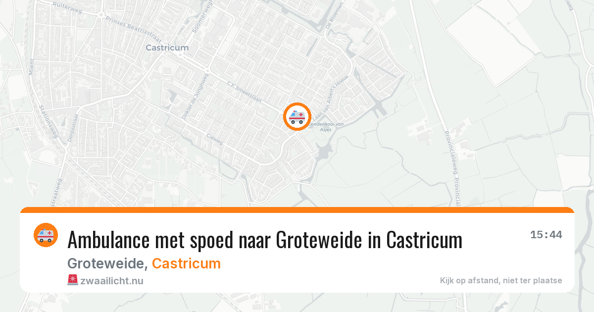 Ambulance met spoed naar Groteweide in Castricum — 12 jul 2026