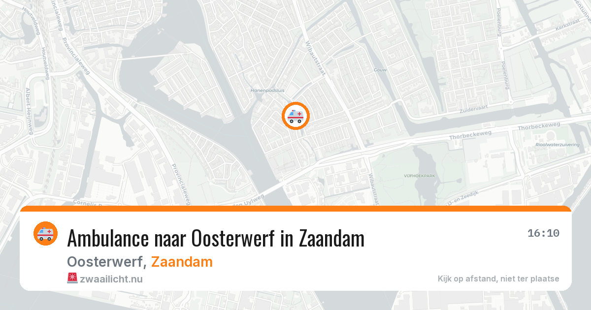 Ambulance naar Oosterwerf in Zaandam — 12 jul 2026