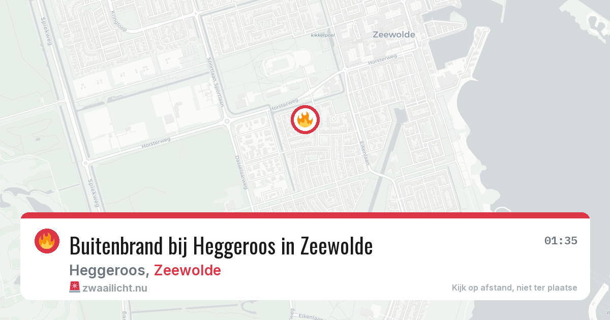 Buitenbrand bij Heggeroos in Zeewolde — 11 mei 2026