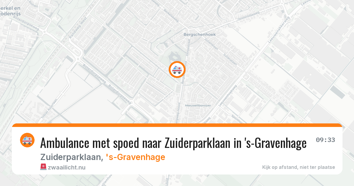 Ambulance met spoed naar Zuiderparklaan in 's-Gravenhage — 23 mrt 2026