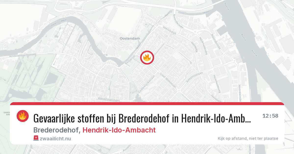 Gevaarlijke stoffen bij Brederodehof in Hendrik-Ido-Ambacht — 28 mei 2026