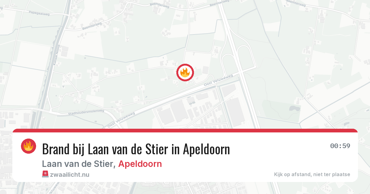 Brand bij Laan van de Stier in Apeldoorn — 20 jul 2026