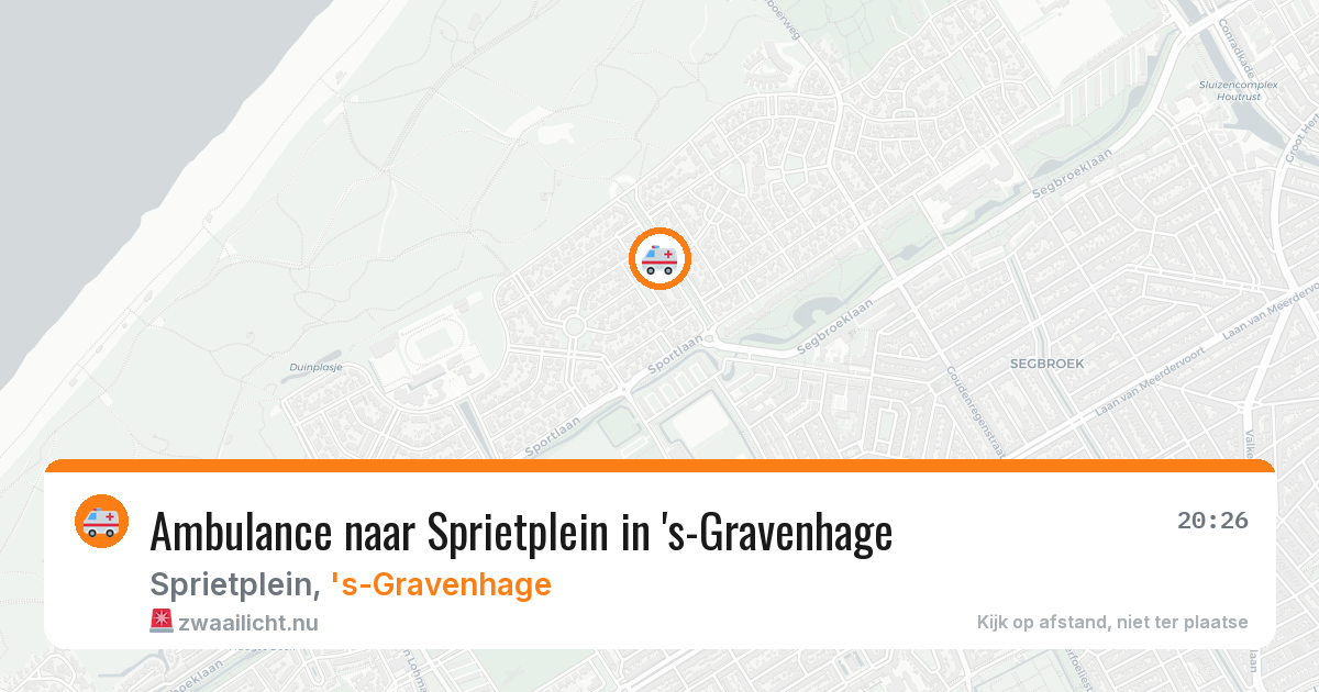 Ambulance naar Sprietplein in 's-Gravenhage — 20 mei 2026