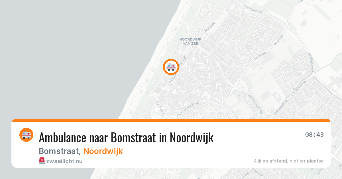 Ambulance naar Bomstraat in Noordwijk — 20 jul 2026