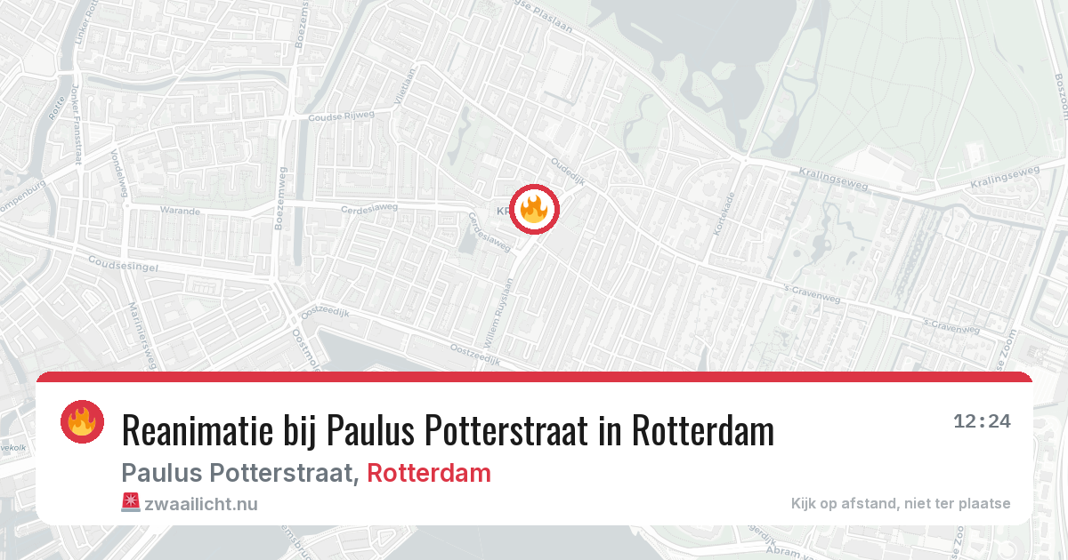 Reanimatie bij Paulus Potterstraat in Rotterdam — 19 mrt 2026