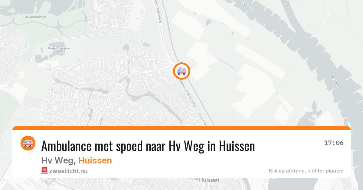 Ambulance met spoed naar Hv Weg in Huissen — 20 jul 2026