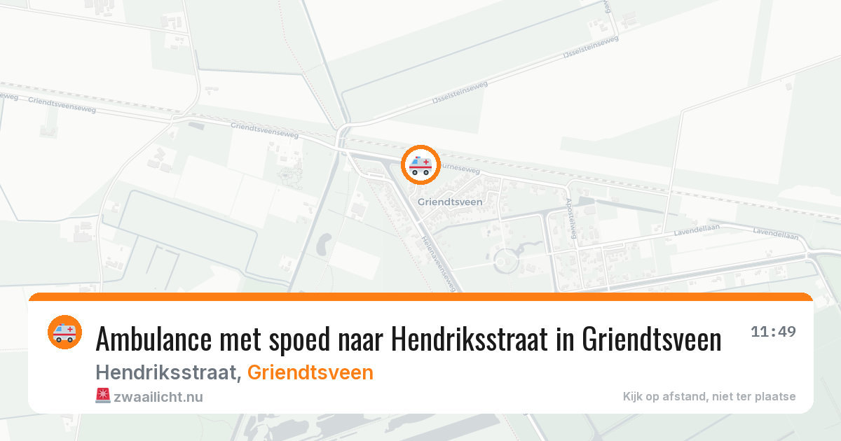 Ambulance met spoed naar Hendriksstraat in Griendtsveen — 10 jun 2026