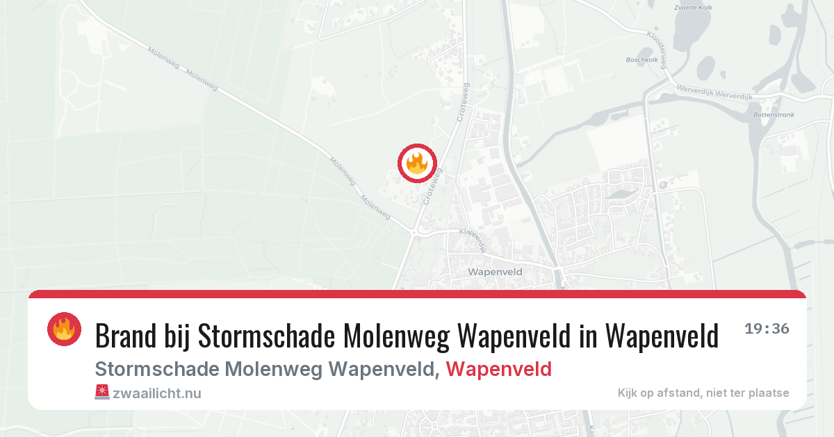 Brand bij Stormschade Molenweg Wapenveld in Wapenveld — 21 jul 2026