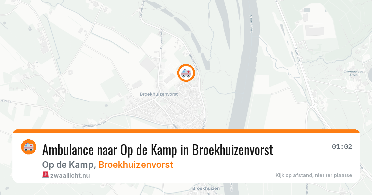 Ambulance naar Op de Kamp in Broekhuizenvorst — 13 jul 2026