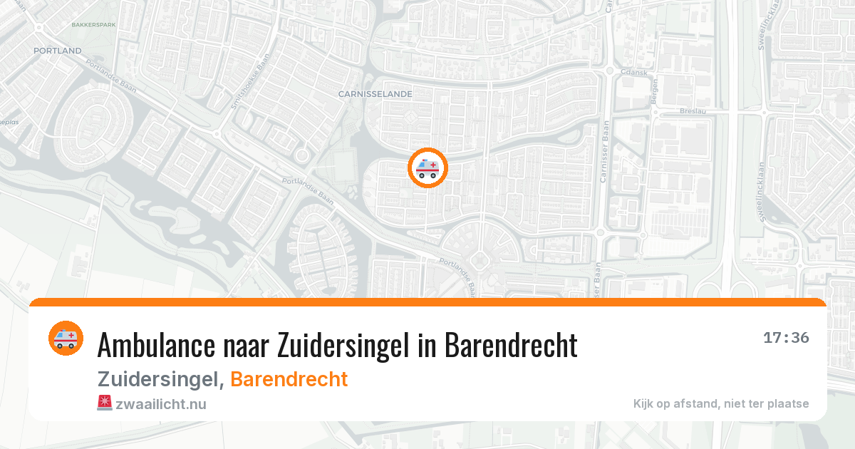 Ambulance naar Zuidersingel in Barendrecht — 23 jul 2026