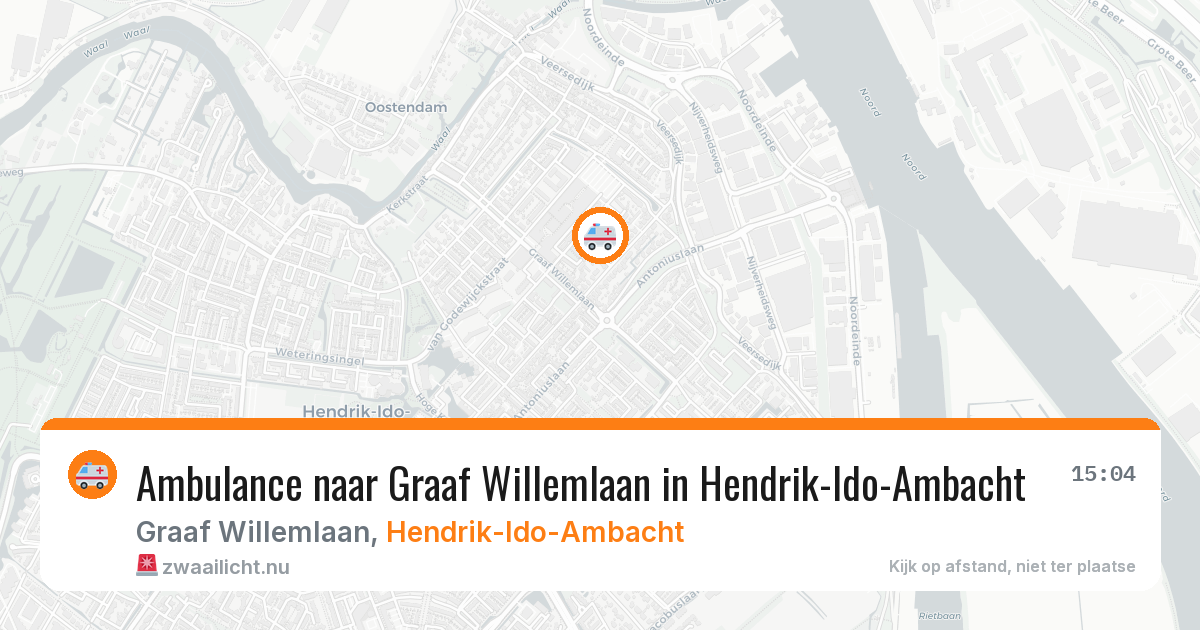 Ambulance naar Graaf Willemlaan in Hendrik-Ido-Ambacht — 25 apr 2026