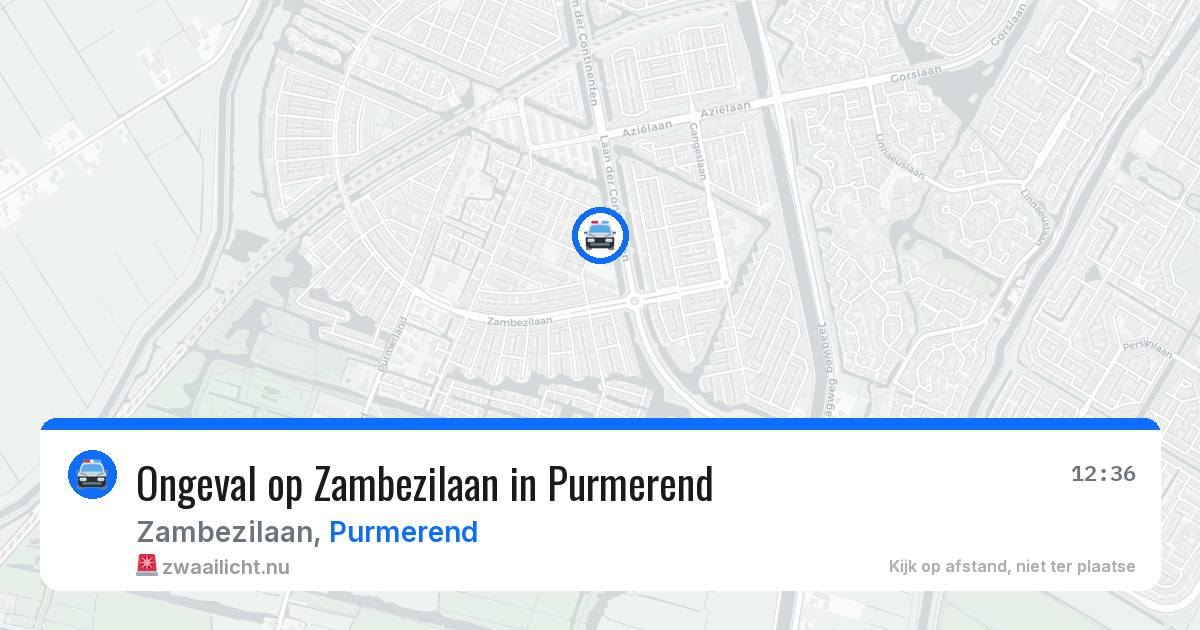 Ongeval op Zambezilaan in Purmerend — 17 mrt 2026