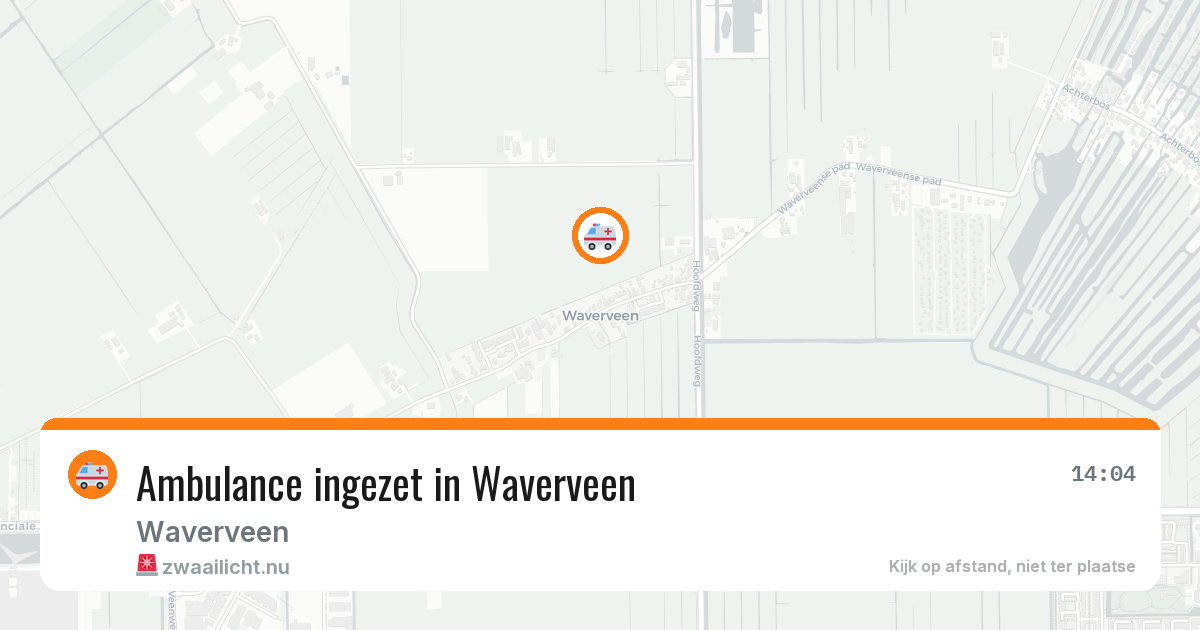 Ambulance ingezet in Waverveen — 1 jun 2026