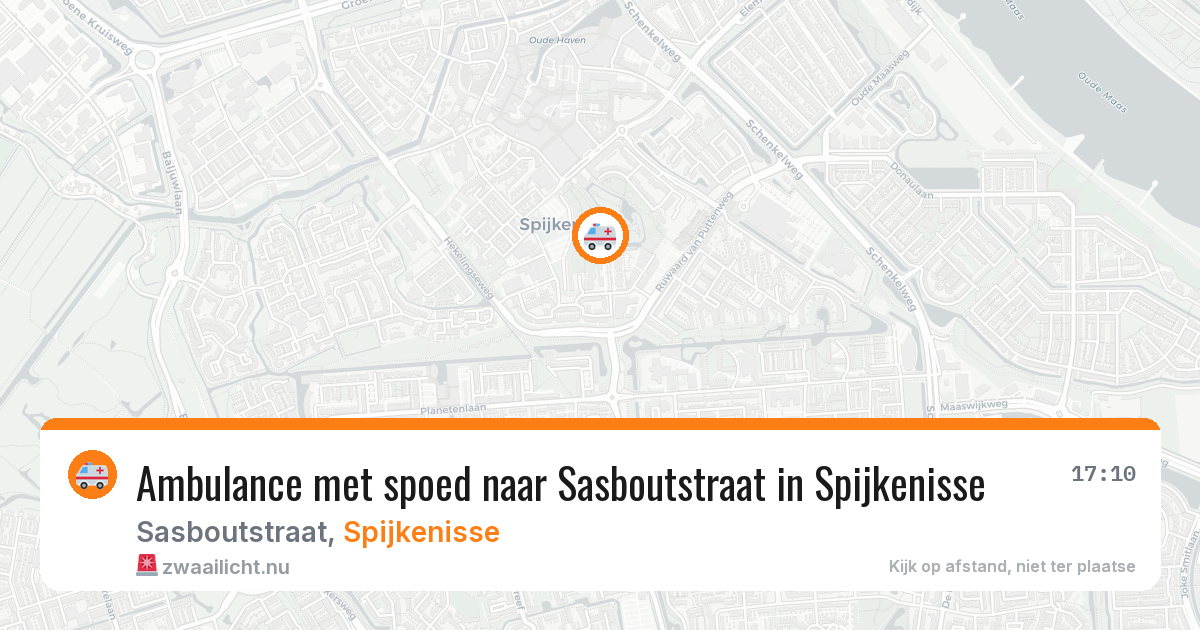 Ambulance met spoed naar Sasboutstraat in Spijkenisse — 19 jul 2026