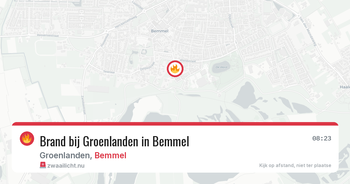 Brand bij Groenlanden in Bemmel — 12 apr 2026