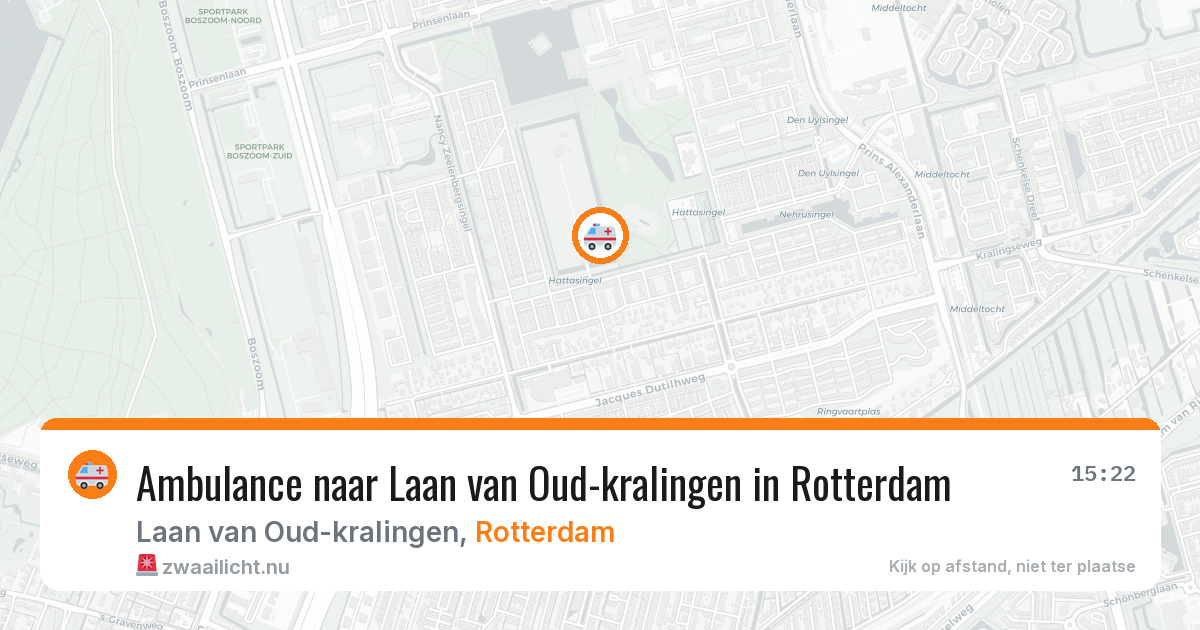 Ambulance naar Laan van Oud-kralingen in Rotterdam — 23 jul 2026