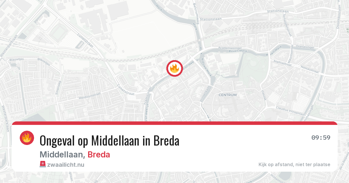Ongeval op Middellaan in Breda — 18 jul 2026
