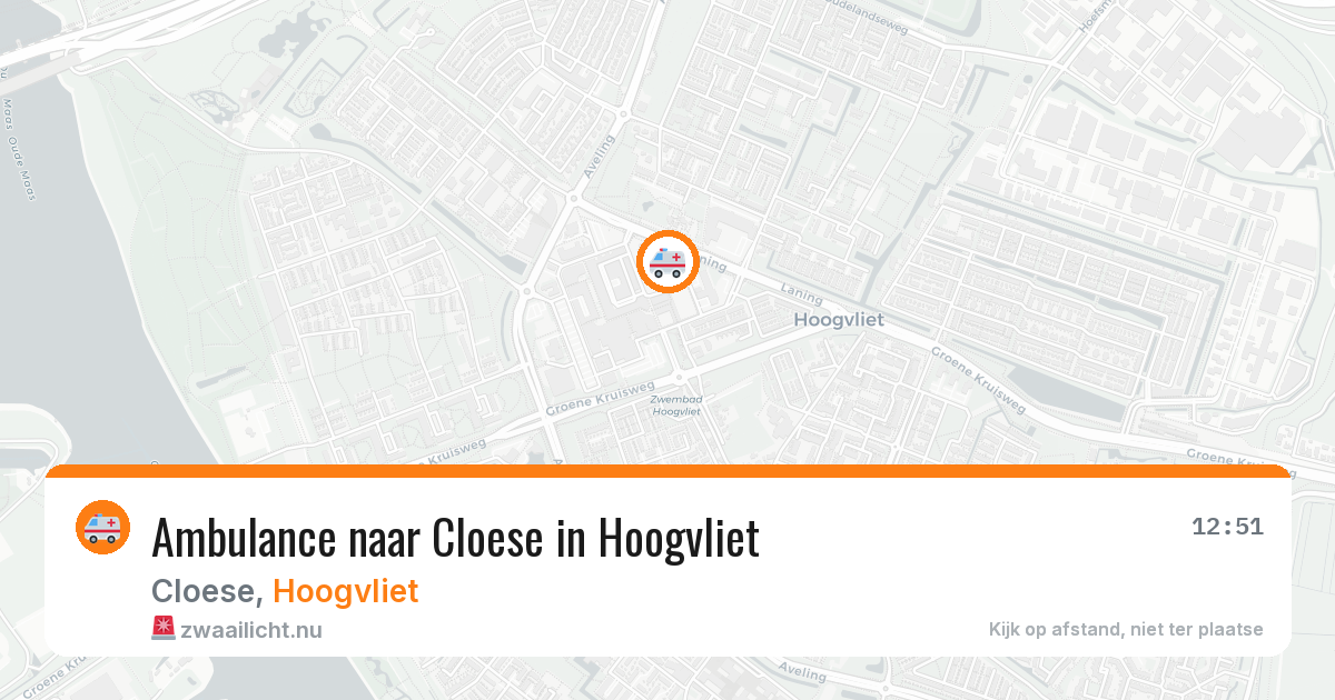 Ambulance naar Cloese in Hoogvliet — 29 mei 2026
