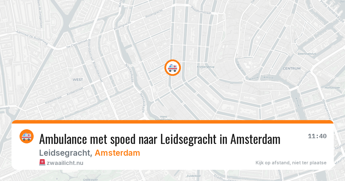 Ambulance met spoed naar Leidsegracht in Amsterdam — 23 apr 2026