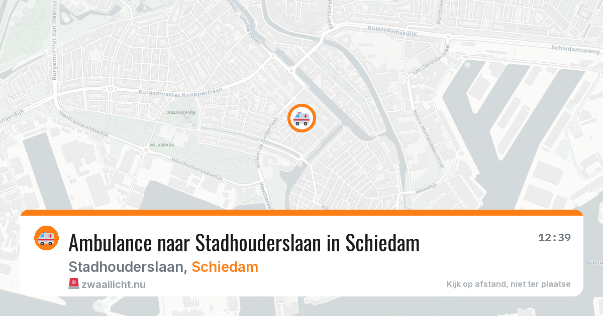Ambulance naar Stadhouderslaan in Schiedam — 22 jul 2026