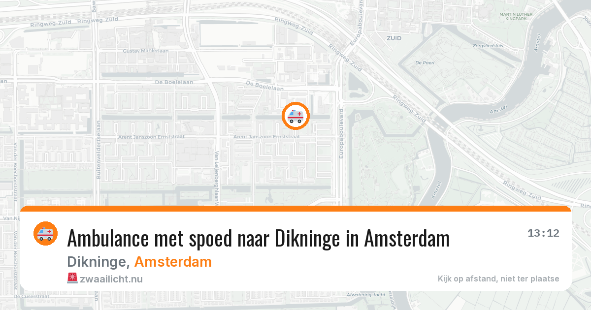 Ambulance met spoed naar Dikninge in Amsterdam — 3 jun 2026