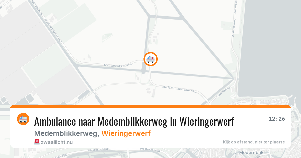 Ambulance naar Medemblikkerweg in Wieringerwerf — 13 mei 2026