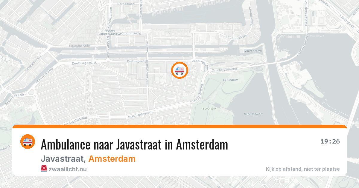 Ambulance naar Javastraat in Amsterdam — 17 mei 2026