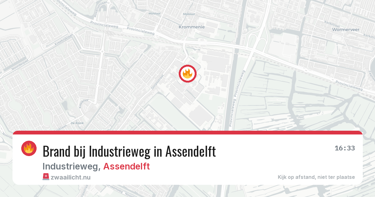 Brand bij Industrieweg in Assendelft — 2 jun 2026