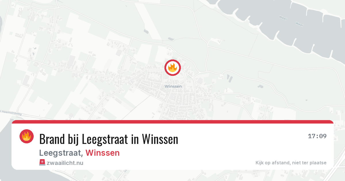 Brand bij Leegstraat in Winssen — 25 apr 2026