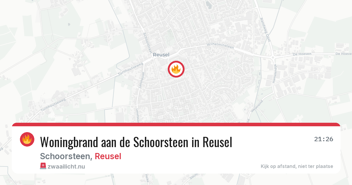 Woningbrand aan de Schoorsteen in Reusel — 5 apr 2026