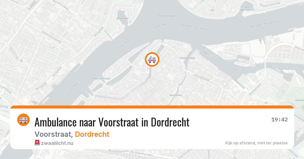 Ambulance naar Voorstraat in Dordrecht — 26 jul 2026
