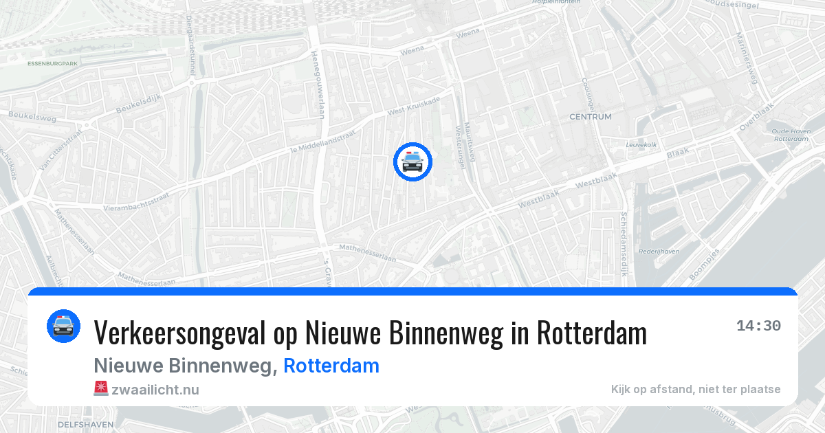 Verkeersongeval op Nieuwe Binnenweg in Rotterdam — 1 jun 2026