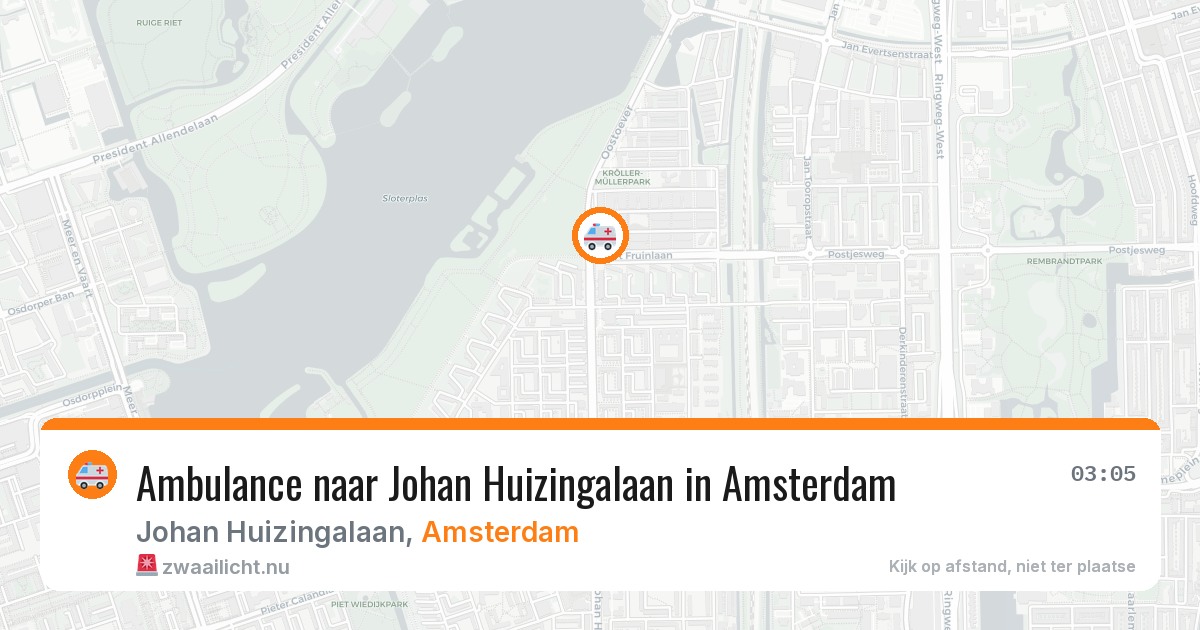 Ambulance naar Johan Huizingalaan in Amsterdam — 26 jul 2026