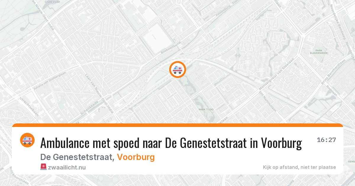 Ambulance met spoed naar De Genestetstraat in Voorburg — 4 jun 2026