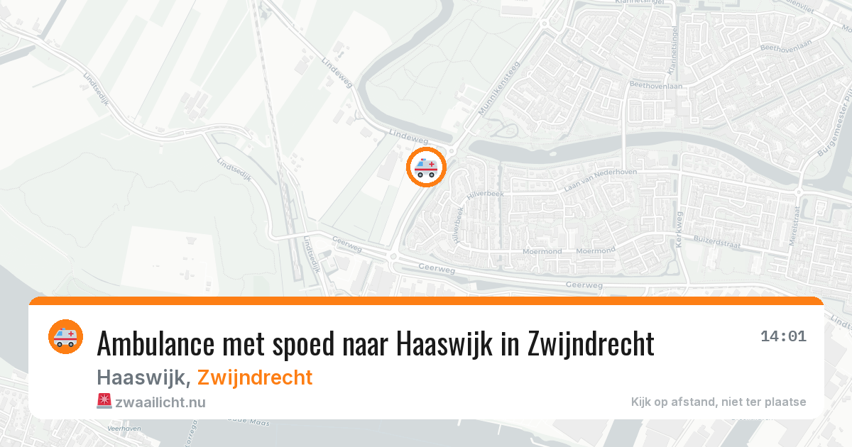 Ambulance met spoed naar Haaswijk in Zwijndrecht — 26 mrt 2026