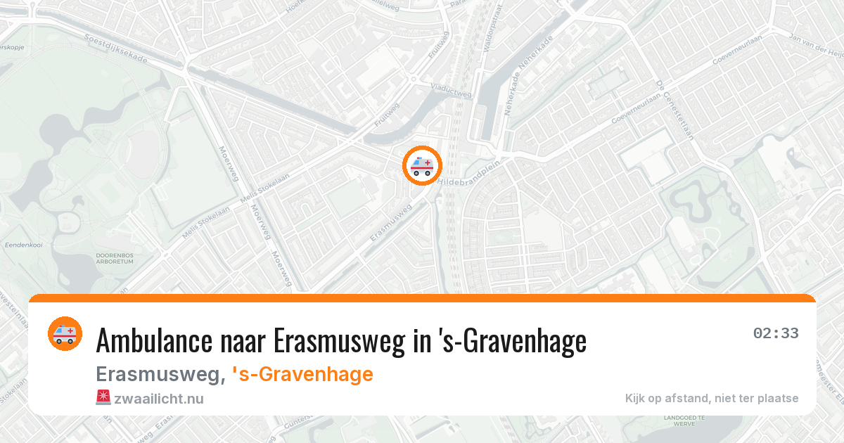 Ambulance naar Erasmusweg in 's-Gravenhage — 22 mrt 2026